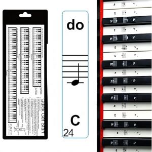 Autocollants pour notes de piano - Kit complet pour 49, 61, 76, 88 touches avec Ebook gratuit - Autocollants pour touches blanches et noires - Apprenez facilement le piano (Hawfund, neuf)