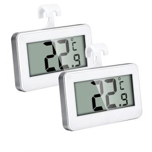 2 Pi&egrave;ces Thermom&egrave;tre Num&eacute;rique pour R&eacute;frig&eacute;rateur, Mini Thermom&egrave;tre Frigo Pr&eacute;cision &plusmn;1&deg;C / &plusmn;2&deg;F Magn&eacute;tique Thermometre Cong&eacute;lateur Digital LCD avec Crochet pour R&eacute;frig&eacute;rateur Cuisine Cong&eacute;lateurs (FengShuL, neuf)