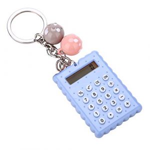 Calculatrice de Porte-clés, Mini Calculatrice de Porte-clés de Style Biscuits Mignons Portables, Calculatrice de Poche à Affichage 8 Bits pour Enfants/étudiants(Bleu) (Goshyda, neuf)