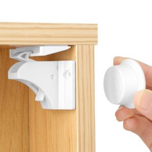Sécurité bébé - Serrure magnétique pour armoire - 20 verrous avec 4 clés - Sécurité enfant magnétique - Sécurité de tiroir invisible pour armoire et tiroir (FIBER STEEL SERV COMIMPEX S.R.L., neuf)