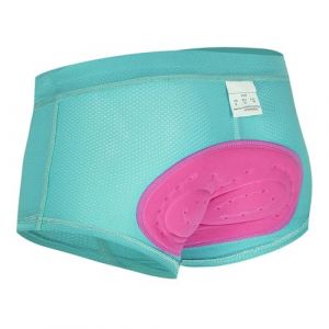 Sous-v&ecirc;tement de cyclisme rembourr&eacute; 4D pour femme - Short d'&eacute;quitation pour v&eacute;lo - Sous-short de montagne pour femme, bleu, M (Lsfbcd, neuf)