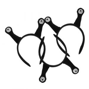 Healvian 3 pi&egrave;ces Bandeaux Escargot Noirs Doux et Confortables Accessoires de Costume Amusants pour F&ecirc;te Cosplay et Carnaval Bandeaux &agrave; Antennes Cr&eacute;atifs et Polyvalents pour Photo (Pxinyao, neuf)