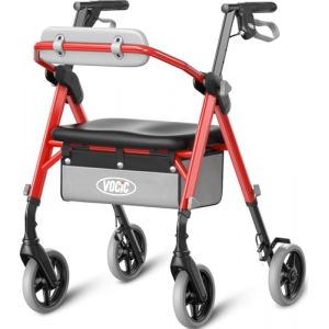 VOCIC Z11 Déambulateur pliable et léger avec siège, max. 172 kg, déambulateur étroit pour appartement, déambulateur léger pliable pour personnes âgées, siège ergonomique, réglable en hauteur, toutes (VOCIC, neuf)