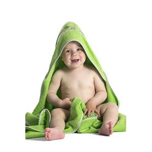 ZOLLNER Serviette de Bain à Capuche, bébé, 100x100 cm, Coton, Vert (Zollner24, neuf)