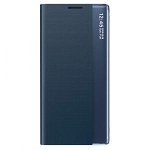 KEYYO Smart View Coque pour Samsung Galaxy S22 Ultra, Prime Étui Housse à Rabat avec Clear Afficher Fenêtre, Elégant Miroir Flip Etui Case Cover avec Support Pliable - Bleu Marin (Kuaigu, neuf)