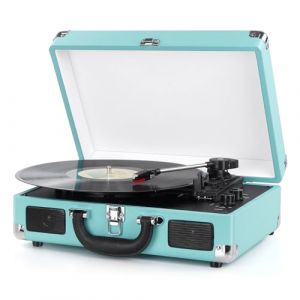 Platines Vinyle,Mersoco Tourne-Disque Bluetooth,phonographe Vintage avec 3 Vitesses et Haut-parleurs intégrés,Sortie RCA et AUX-in Incluse (EUROPA MEDIA S.R.L., neuf)