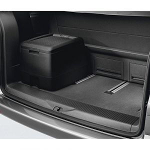 VW Volkswagen Glacière Boîte Isotherme 32 L Boîte de Transport Sac Isotherme Multivan Caravelle California Beach 7e0065400, d'origine T6, Noir (Motominds, neuf)