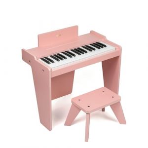 ZIPPY MAT Piano numérique pour enfants, 37 touches, instrument éducatif de musique, jouet en bois, pour filles et garçons (Rose Basic) (ZIPPY TOYS, neuf)