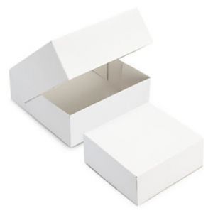 FaisTonGateau - Lot de 50 boîtes pâtissières 28x8-50 boîtes à entremet carrée blanche (FaisTonGateau, neuf)