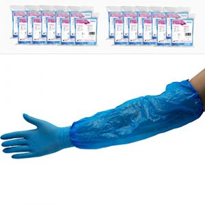 ARNOMED CPE manchon protection extra fort, 2000x manchon de protection avant bras, manchon avant bras unisexe (40x20 cm), manchette jetable en plastique jetable avec &eacute;lastiques, manchon jetable (arnowa, neuf)