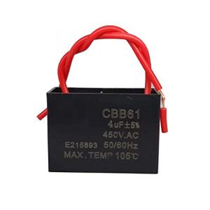 CBB61 1/1.2/1.5/2/3/3.5/4/5/8/10/12/15/16/20UF Condensateur de ventilateur de démarrage CBB61 Condensateur de fonctionnement du moteur (zhenkuangkeji, neuf)