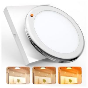 camperxlite 3 Couleurs-2700K/4000K/6000K 12V Plafonnier LED Camping-Car 860LM, &Oslash;18CM Rond Ultra-Mince Spot 12v LED avec Gradateur Interrupteur pour RV, Camion, Bateau, Caravane, Motorhome (CamperXlite, neuf)