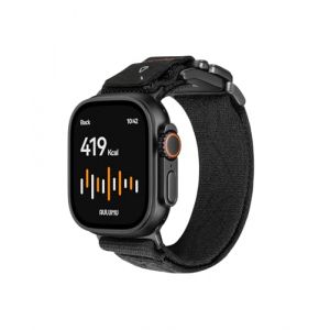 Aulumu C03 Bracelet pour Apple Watch Ultra (3/2/1)|Boucle en Titane & Bracelet Nylon Magn&eacute;tique|Design &agrave; Lib&eacute;ration Rapide, Mod&egrave;les 49/46/45/44 mm - Titane Noir (Aulumu, neuf)