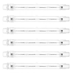 LedWekei Ampoules halog&egrave;nes, ampoule halog&egrave;ne T3 r7s 118 mm 400 W, ampoule T3 de type J, blanc chaud 2700 K, ampoules halog&egrave;nes &agrave; double extr&eacute;mit&eacute; (paquet de 6) (LedWekei FR, neuf)