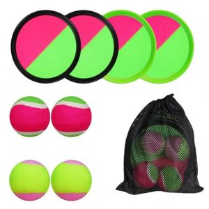 Balle Velcro Raquette Jouet, Balle Raquette De Plage, Balle Raquette Scratch Jeux, Jeu De Balle Velcro, Jouets D'ExtéRieur pour Les Jardins, Les Plages, Les Maisons Et Les Fêtes (HXDMBD, neuf)