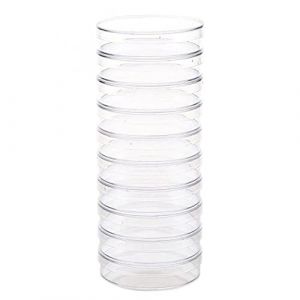 Lot de 10 bo&icirc;tes de P&eacute;tri en plastique transparent avec couvercles pour fournitures scolaires scientifiques 55 x 15 mm (jugyvgt, neuf)