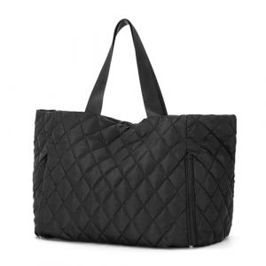 Sac de fitness matelass&eacute; sac &agrave; main de nuit grande capacit&eacute; voyage tendance &eacute;paule gym week-end sport grande capacit&eacute; fitness voyage &eacute;paule matelass&eacute;e mode sport, Couleur : noir., Taille unique (SSIFDCXXIHPI, neuf)