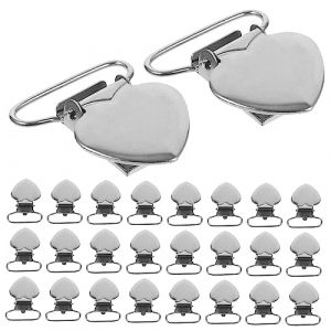 ROMISBABA 30 Pi&egrave;ces Attaches-jarretelles Forme De C&oelig;ur Attaches Pour Sangles De Draps Attaches Pour Bretelles Pour T&eacute;tines Multifonctionnelles (jannhr, neuf)