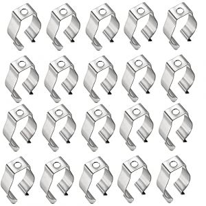 QIUMING T6 Led Tube Clips Titulaire T6Tube Fluorescent Accessoires T6 Support de Fluorescent Clips Support Tube Lumineux pour Fixer le Tube de la Lampe, pour Éviter l'affaissement, aux Lampe T6 Clip (Dinakacui, neuf)