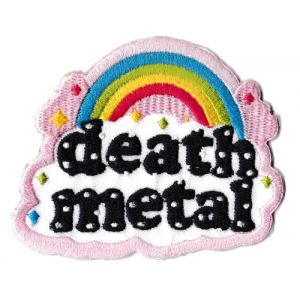 Patche &eacute;cusson Death Metal bisounours patch brod&eacute; gentil m&eacute;talleux rock (Naga.Hitam, neuf)