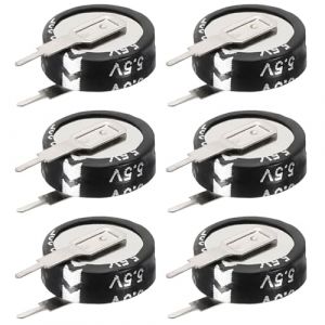 PATIKIL 6 Pcs Condensateurs Super 5.5V, 0.22F Condensateur Bouton En V Haute puissance Faible Resistance Haute Uniformite pour AC Motor Power Display Screen Computer (PATIKIL UK, neuf)
