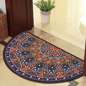 Guest Ruyunlai Paillasson Tapis D'entréE Demi Lune IntéRieur Dexterieur pour Terrasse Rond Exterieur Entree D’Entree Interieur Absorbant Yeux Blancs 60x110cm (Guest Ruyunlai, neuf)