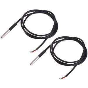 2pcs DS18B20 Waterproof Digital Temperature Sensor Probe NTC Thermistor Thermal (TECNOIOT, neuf)