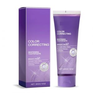 Dentifrice Éclaircissant Violet — Élimine Les Taches Superficielles, Blanchit Les Dents, Protège Les Gencives, Rafraîchit L'haleine, Laisse Un Parfum Durable et Est Facile À Utiliser(1pcs) (LiuYanFengDP, neuf)