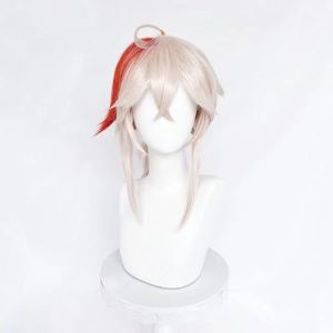 NEZIH Perruque Cosplay, Perruque De Cosplay Genshin Impact Kaedehara Kazuha, Perruque relevable Rouge Rose p&acirc;le, avec Filet De Cheveux Gratuit, Halloween Costume Cosplay, pour F&ecirc;te Carnaval No&euml;l (feihanshangmaoUKshop, neuf)