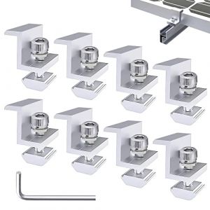 FZYCOM 8 Pièces Supports Panneaux Solaires, Support Panneau Solaire Camping Car, Fixation Panneau Solaire, Support Z Solaire pour Camping-Car, Bateau, Van, Toit, Abri de Jardin (FZYCOM, neuf)