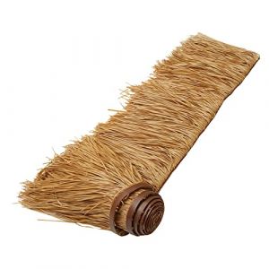 Chaume pour toiture Rouleau de Chaume en Palmier Toit en Paille de Style Mexicain Panneaux de Chaume Plastique PE pour Tiki Bar Garden Hawaii Jardin Parasol de Plage Clôture Partie(Size:10m/32.8ft) (QIN YAO, neuf)