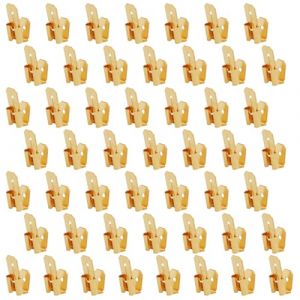 50pcs Adaptateur Électrique Double Mâle Femelle, Connecteurs à Cosse de Ferroutage Piggyback vers Adaptateur Simple Femelle en Laiton à 3 Voies Adaptateur Double Mâle Électrique (funysion, neuf)