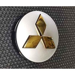 WYHHL 4 pièces Voiture Cache-Moyeux 60mm pour Mitsubishi Pajero 60mm, Cache Moyeu Capuchons Cache de Roue Centrale Jante Centre D'Emblème Accessoires (xingyangshiwangyinhuixinlingshoushanghang, neuf)