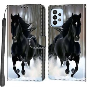Haninsuze Etui Coque pour Samsung Galaxy A23 4G / A23 5G, [Fermeture Magnetique &agrave; Rabat] [Housse Portefeuille en Cuir PU] [Multifonctionnel] (Cheval) (TILANDER, neuf)