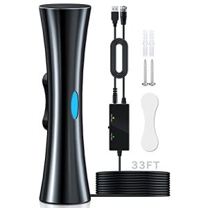 Antenne TV Int&eacute;rieur Puissante TNT HD,620+KM Antenne TNT Int&eacute;Rieur Puissante avec Amplificateur de Signal &agrave; Gain &Eacute;lev&eacute;, R&eacute;ception Longue Port&eacute;e &agrave; 360&deg; pour TV 4K 1080P HDTV & VHF UHF-10M C&acirc;ble Coax (yiyey, neuf)