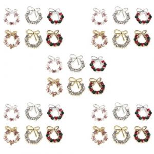 ELAYARD Strass Couronne, N&oelig;uds M&eacute;talliques et Perles pour Nail Art Festif, D&eacute;corations Accessoires Nail Art Ongles pour Soir&eacute;es et Mariages (Heyyii, neuf)