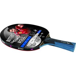 Butterfly Raquette de Tennis de Table Timo Boll Black | Raquette de compétition pour Joueurs techniquement avancés | Revêtement Wakaba certifié ITTF | Forme de poignée concave (Sportano, neuf)