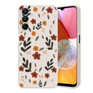 Guxira Coque Compatible avec Samsung Galaxy S24 5G, &Eacute;tui de Protection Antichoc Silicone Case avec Motif Fleurs Design Souple Anti-Rayures Protection Cover， Fleurs en Feuilles (Guxira, neuf)