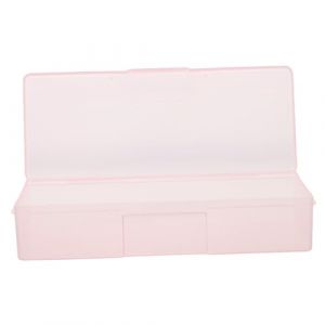 BESTYASH Bo&icirc;te De Rangement Transparente Rose Pour Outils De Manucure Organisateur De Fournitures Pour Nail Art Portable Pour Maison Et Salon (Feast of Yan, neuf)