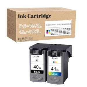 Cartouche d'encre PG-40XL CL-41XL Compatible pour Canon IP1200 IP1300 IP1700 IP2400 IP2600 MP140 MP180 MP210 MP470 MX300 MX310 JX200 MP150 MP160 MP170 (GJKLLI, neuf)