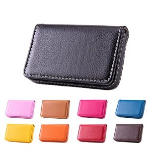 Waylipun Porte-Cartes de Visite, Porte-Cartes de Visite en Cuir Synth&eacute;tique pour Homme et Femme avec Fermeture magn&eacute;tique pour Carte de Visite, Carte de Cr&eacute;di(Noir) (WaylipunEU, neuf)