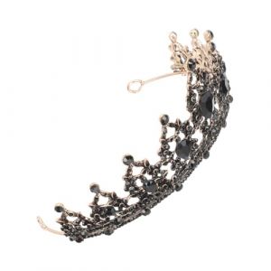 FRCOLOR Couronne Baroque Décor Baroque Couronnes De Bal Fierté Ceinture Et Diadème D'anniversaire Pour Femme Couronnes De Reine D'argent Robe Casque De Mariée Femmes Bijoux Fille Alliage (Laners, neuf)