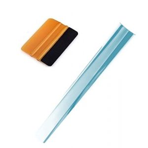 Bandeau Bleu Ciel Pare Soleil Film a Poser sur Pare Brise Couleur graduelle reflechissante Effet mirroir de Teinte Chrome. Application Interieure en Haut pour ombrage et Filtration (Station Mania, neuf)