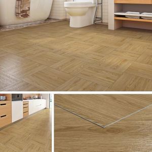Livelynine Dalle PVC Adhesive Sol Bois Naturel 30x30 Lino Sol Adhesif pour Cuisine Chambre Imperm&eacute;able Carrelage Adhesif Sols Salle de Bain Salon Couleur Bois Parquet Adh&eacute;sif Sols Toilette 4 Dalles (Livelynine Euro, neuf)