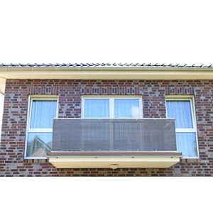 Smart Deko 90 x 300 cm - Brise-vue pour balcon, revêtement en polyéthylène anthracite - Protection contre le vent et les UV - Pour balcon, jardin, camping et loisirs - 90 x 300 cm - Anthracite (Weserufer, neuf)