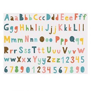 VDLLQYN, Tatouages ​​temporaires, 1 feuille d'autocollants de tatouage temporaire Alphabet color&eacute; mignon, lettres anglaises, faux tatouage, Kit de tatouage de nom &agrave; faire soi-m&ecirc;me,Autocollants de tat (MXQXIAODIAN, neuf)