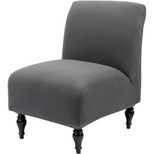 Housse de Fauteuil sans Accoudoir,Extensible 1 Place Housse De Chaise,Elastique Housse De Canapé Housse De Salle à Manger Amovible Lavable pour Salon Chambre (Color : Dark Gray, Size : 2pcs) (Lausit Zenr, neuf)