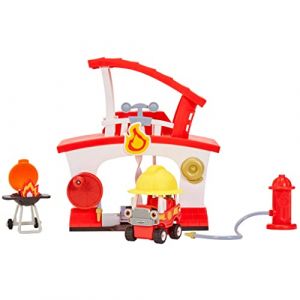 Little Tikes Let's Go Cozy Coupe Caserne de Pompiers - Avec 1 camion de pompier, Casque de pompier, 1 Barbecue Grill & 1 borne incendie - Dès 3 ans (LoliBen Deller, neuf)