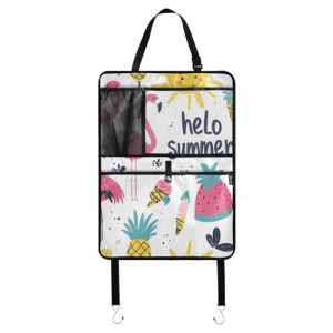 Protection et organisateur de si&egrave;ge arri&egrave;re de flamants roses d'&eacute;t&eacute; avec tablette pour si&egrave;ge arri&egrave;re de voiture (BaiHuiMY, neuf)