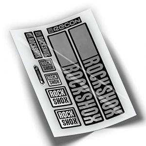 REF:VP442 Autocollants compatibles pour fourche Rock-Shox RECON 2021-2025 VTT, autocollants, autocollants, vinyles pour v&eacute;lo de montagne (ARGENT CHROME) (VINILOS PERSONALIZADOS, neuf)